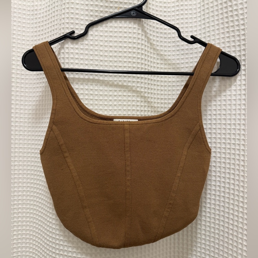 Babaton Brown Structured Crop Top - size M